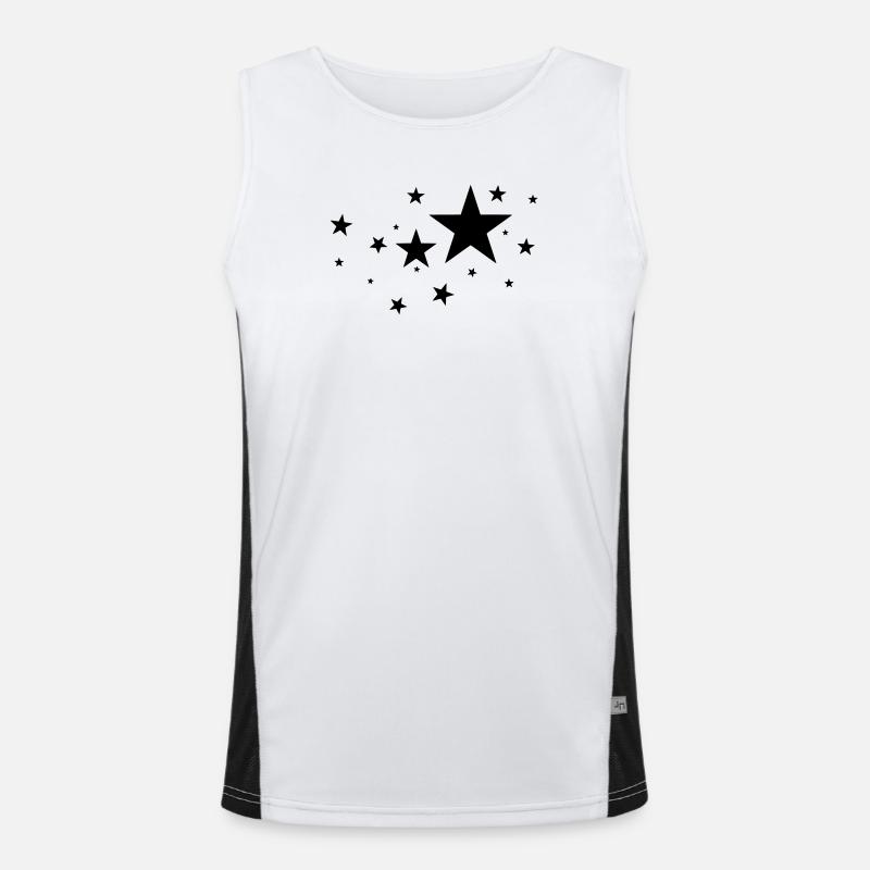 Sterne Funktionelles Kontrast-Tank Top für Männer 