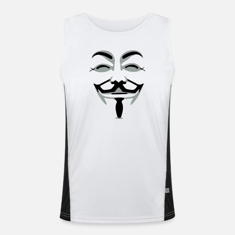 anonymus_vektor_2farb Men's Functional Contrast Tank Top 