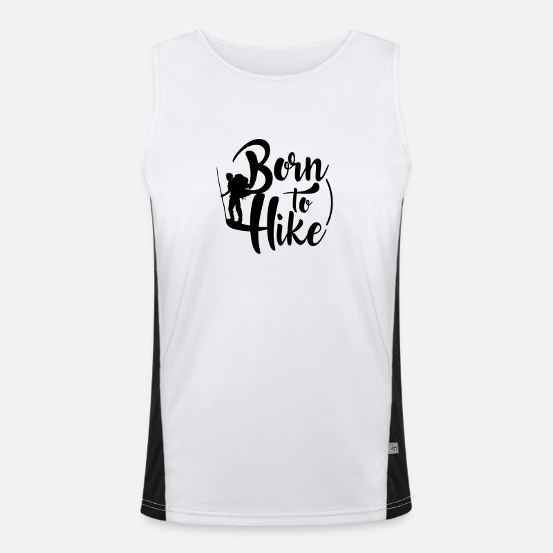 wandern, Wanderung, Freizeitspaß, Hobby, Berg Funktionelles Kontrast-Tank Top für Männer 