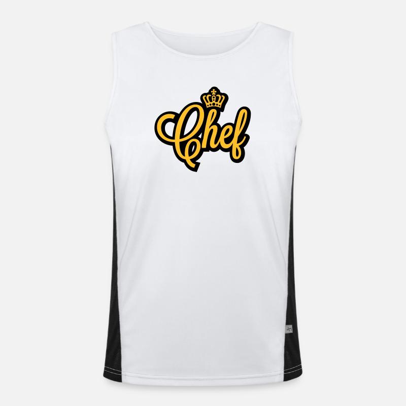 Chef Krone Funktionelles Kontrast-Tank Top für Männer 