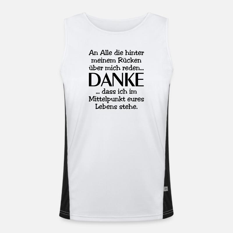 Talk behind my back - Thank you Men's Functional Contrast Tank Top 