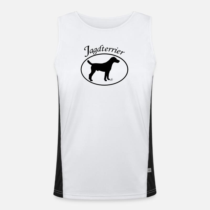 Jagdterrier Funktionelles Kontrast-Tank Top für Männer 