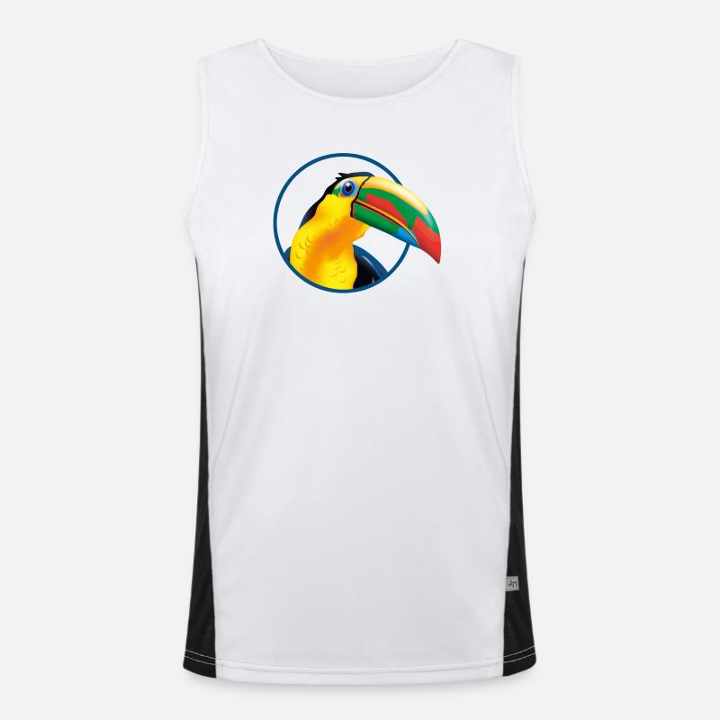 Tropical Toucan Color Explosion Men's Functional Contrast Tank Top 