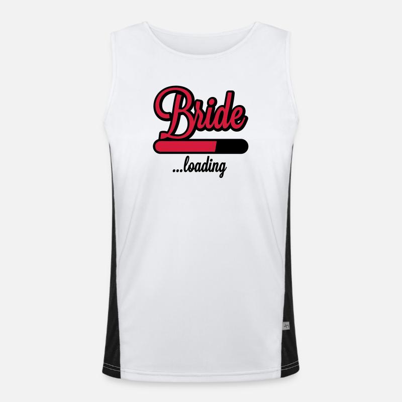 Bride loading | Hen Night - Men's Functional Contrast Tank Top  - white/black