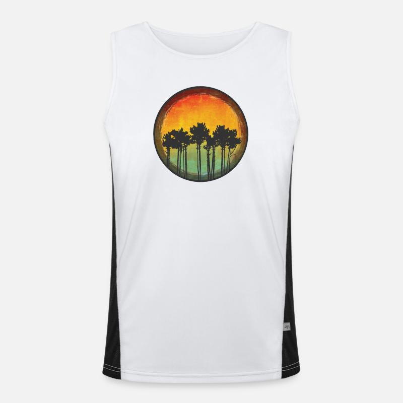 Pines on a dune Men's Functional Contrast Tank Top 