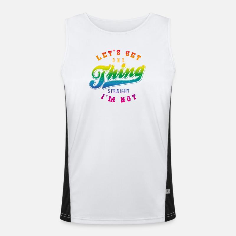 Lass eins klar sein, ich bin nicht gerade Funktionelles Kontrast-Tank Top für Männer 