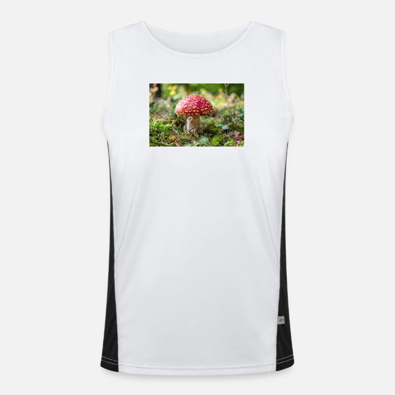 Toadstool - Men's Functional Contrast Tank Top  - white/black