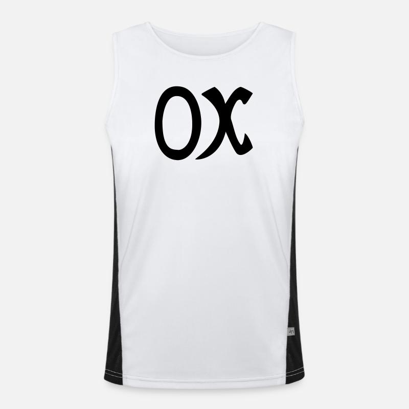 Arab - Men's Functional Contrast Tank Top  - white/black