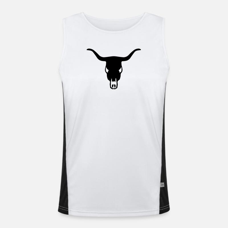 BULL SKULL Funktionelles Kontrast-Tank Top für Männer 