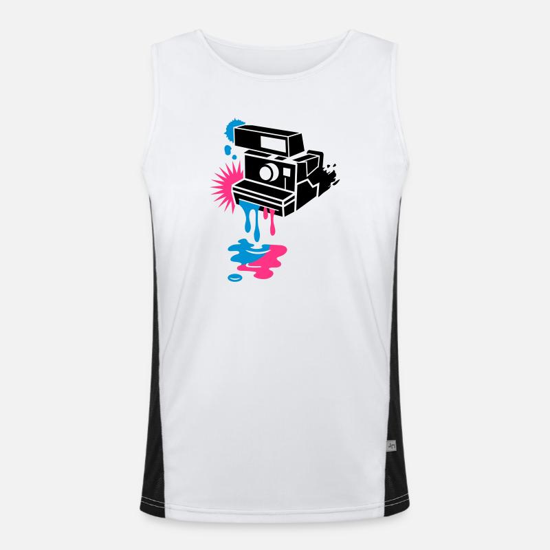 Instant camera - color drips out - Men's Functional Contrast Tank Top 