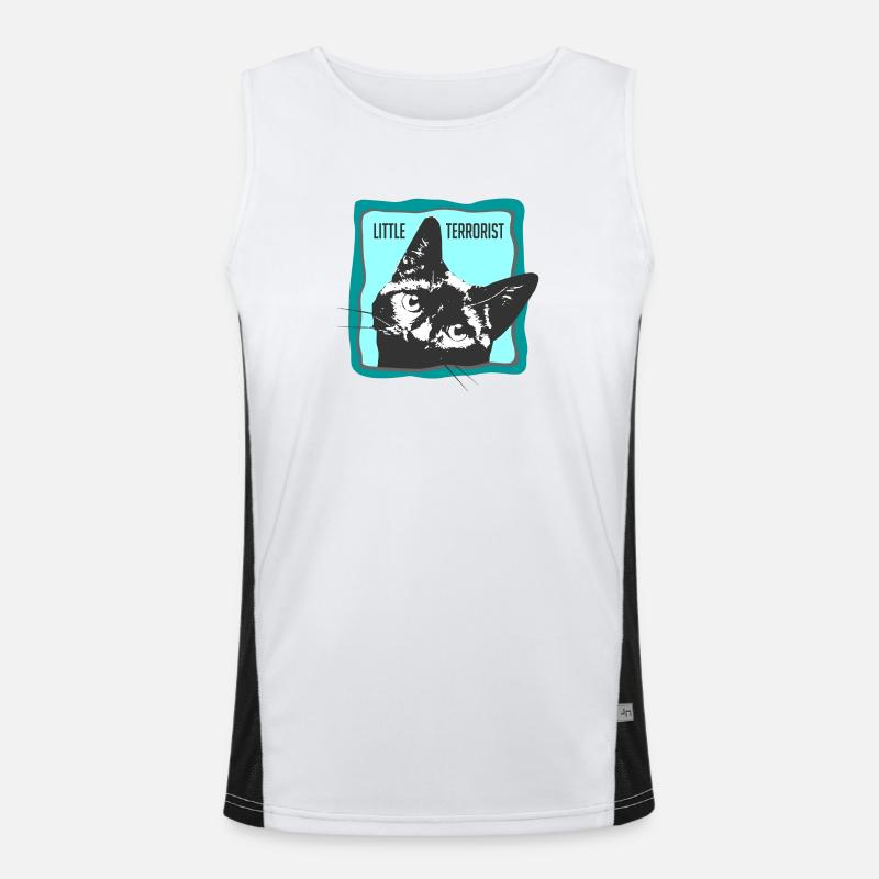 Portrait de chat avec slogans Débardeur respirant contrasté Homme 