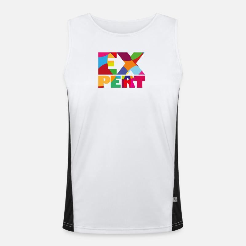 Expert - Experte/Expertin Funktionelles Kontrast-Tank Top für Männer 