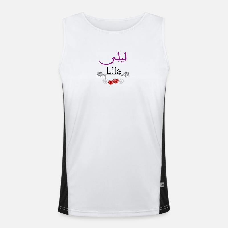 First Name Lila Men's Functional Contrast Tank Top 