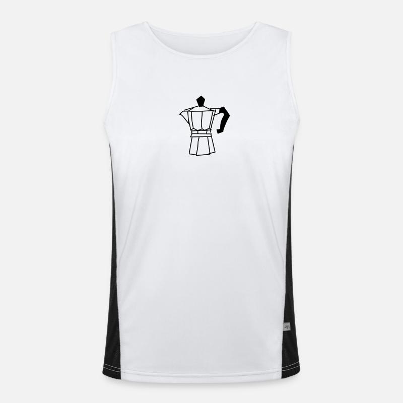 Kaffee Funktionelles Kontrast-Tank Top für Männer 