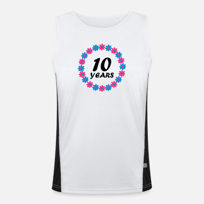 10 years Men's Functional Contrast Tank Top 