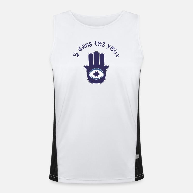 Khamsa : 5 dans tes yeux! Débardeur respirant contrasté Homme 