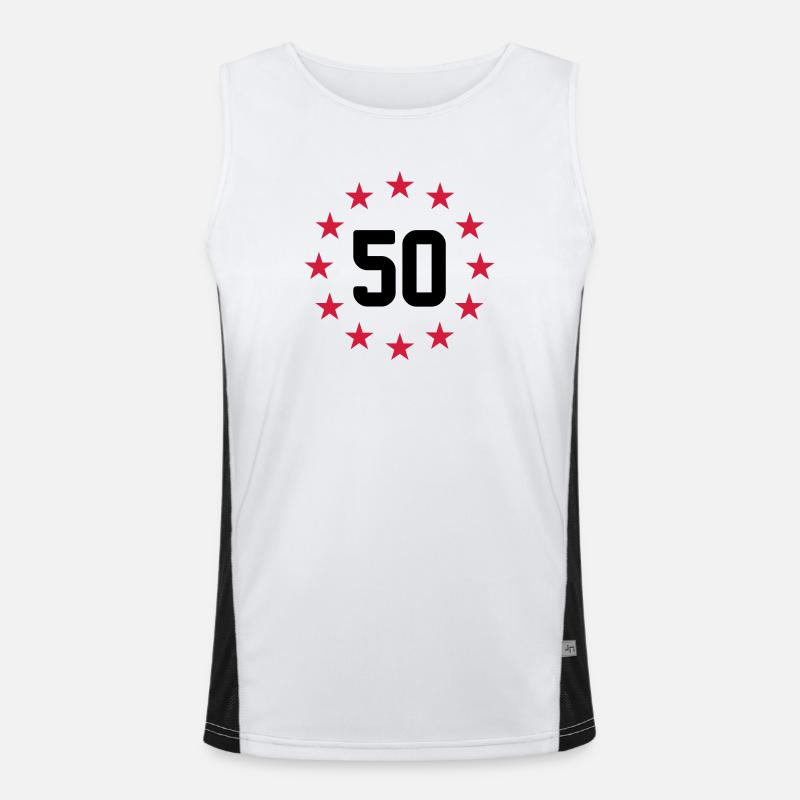 Fünfzigsten Geburtstag Funktionelles Kontrast-Tank Top für Männer 