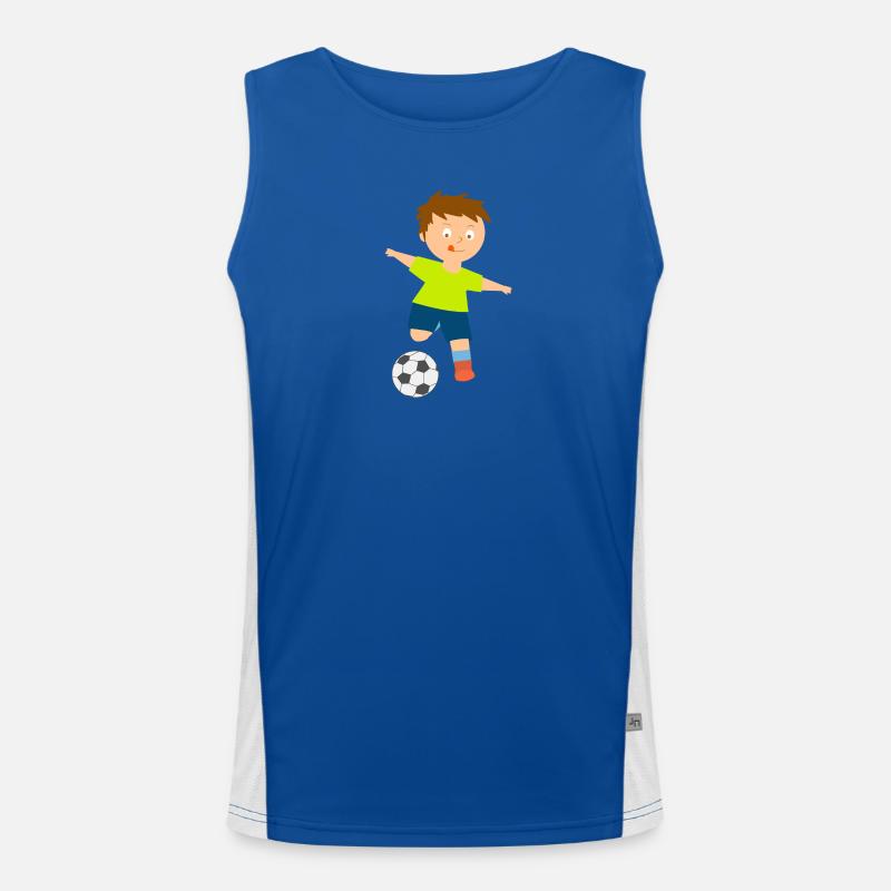 Kicker Junge Neon Shirt Ball Funktionelles Kontrast-Tank Top für Männer 