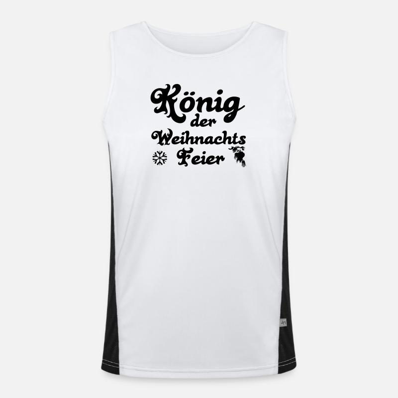 Weihnachtsfeier König Weihnachten Geschenk Funktionelles Kontrast-Tank Top für Männer 