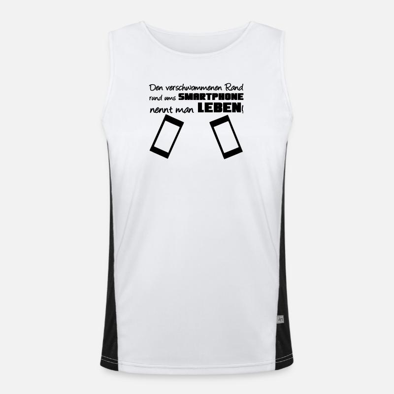 Smartphone Spruch Handy Nerd Geschenk lustig Funktionelles Kontrast-Tank Top für Männer 