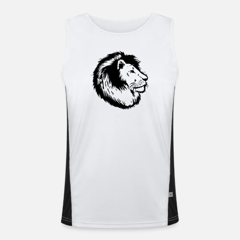 lion Funktionelles Kontrast-Tank Top für Männer 