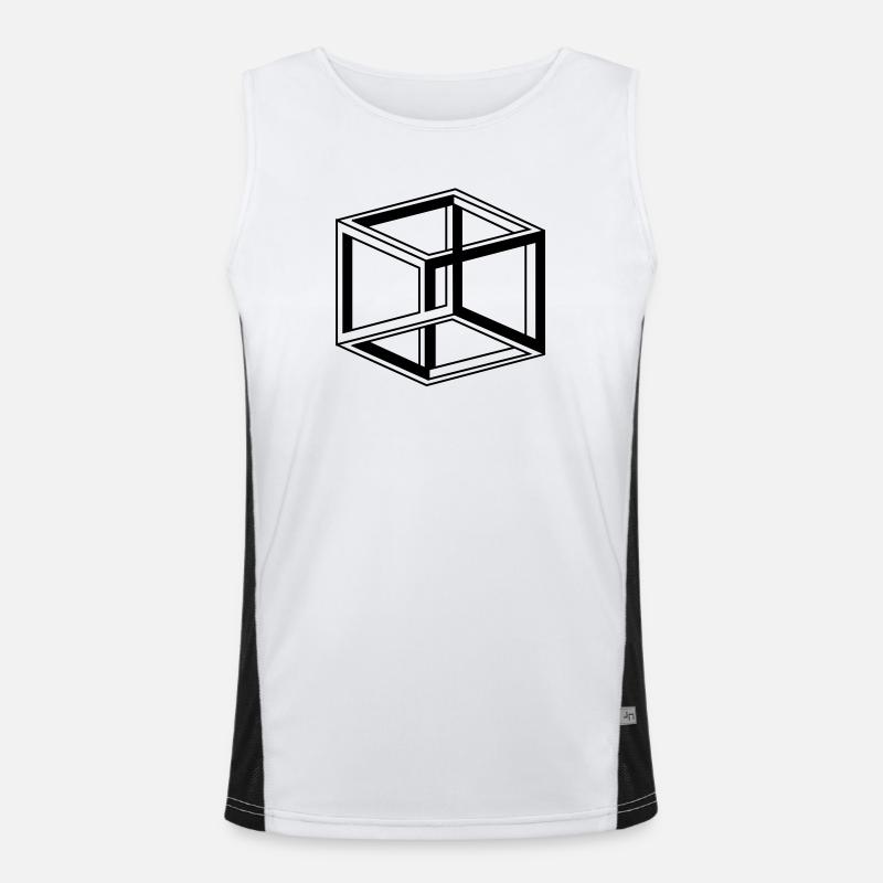 cube escher Men's Functional Contrast Tank Top 