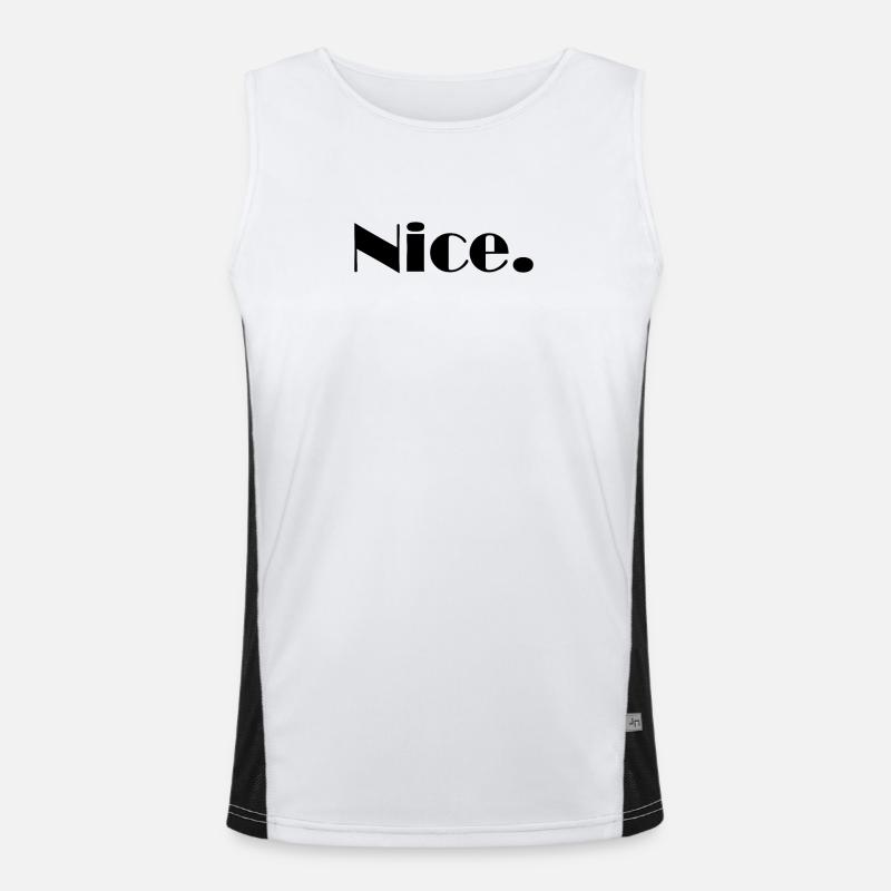 Nice Nice Mega Nice - Men's Functional Contrast Tank Top  - white/black