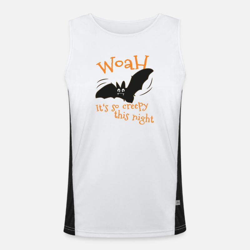 Cute Halloween Bat Men's Functional Contrast Tank Top 