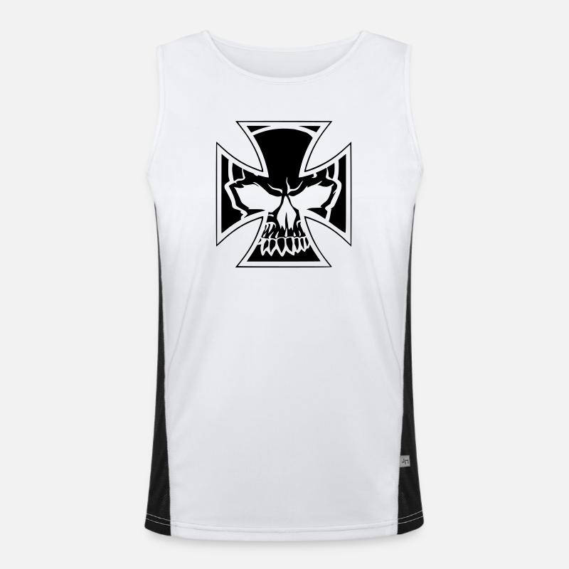 skull7 Funktionelles Kontrast-Tank Top für Männer 