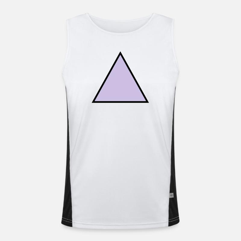 hipster triangle triangle shape - Men's Functional Contrast Tank Top  - white/black