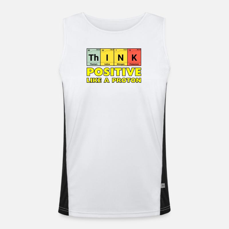 Penser positif, comme un proton Débardeur respirant contrasté Homme 