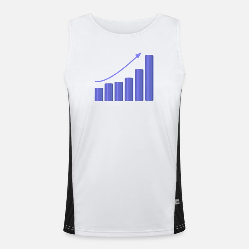 Courbe de croissance avec pente dynamique Débardeur respirant contrasté Homme 