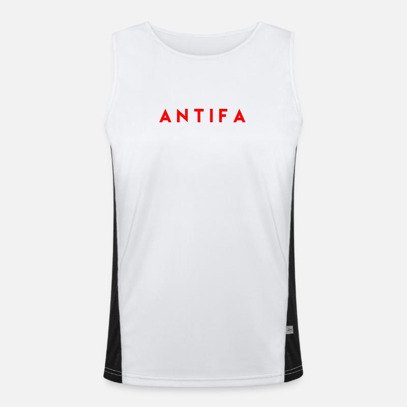 Antifa Funktionelles Kontrast-Tank Top für Männer 