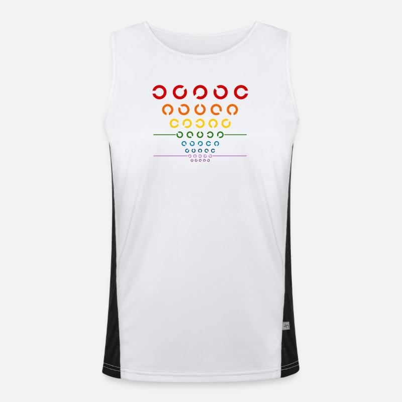 Rainbow Visual Test Men's Functional Contrast Tank Top 