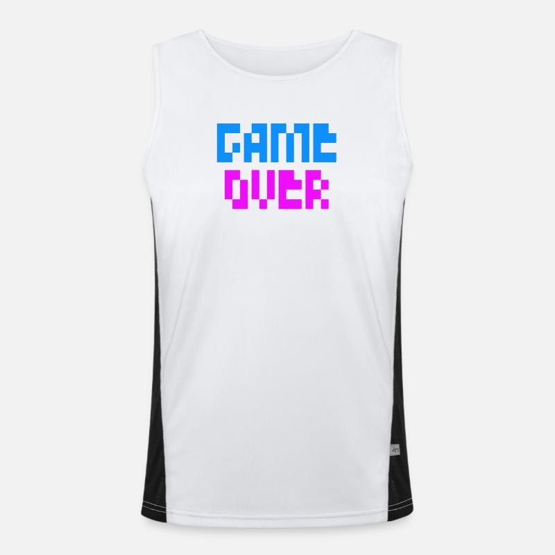 Game Over Funktionelles Kontrast-Tank Top für Männer 
