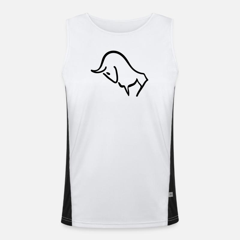 stier Funktionelles Kontrast-Tank Top für Männer 