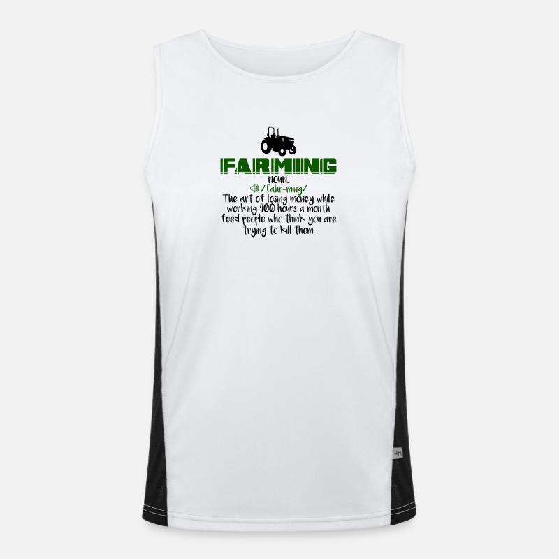 Farming Definition Men's Functional Contrast Tank Top 