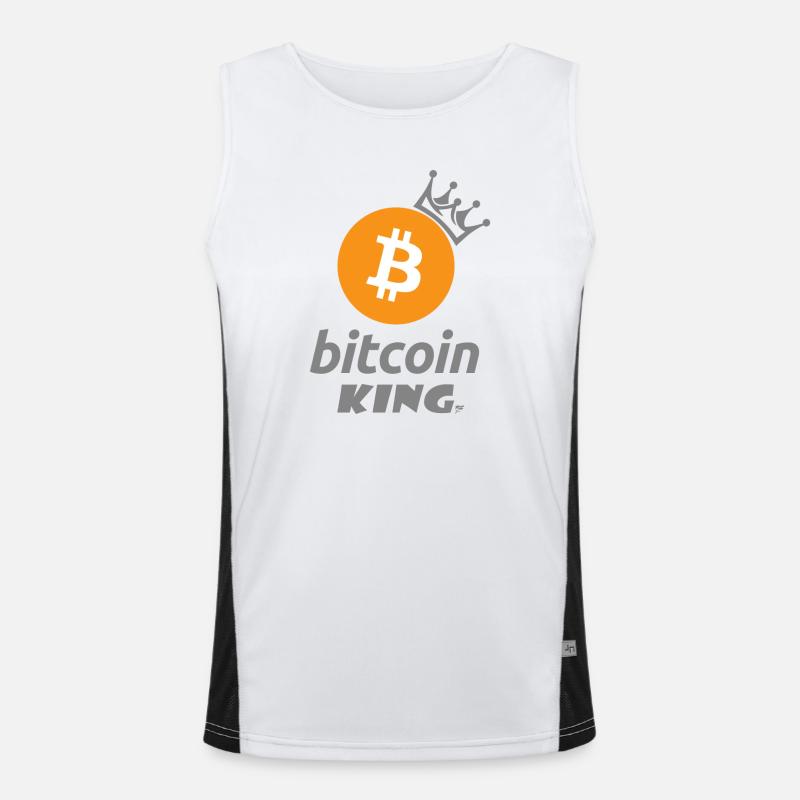 Bitcoin King Crown Logo Tee Funktionelles Kontrast-Tank Top für Männer 