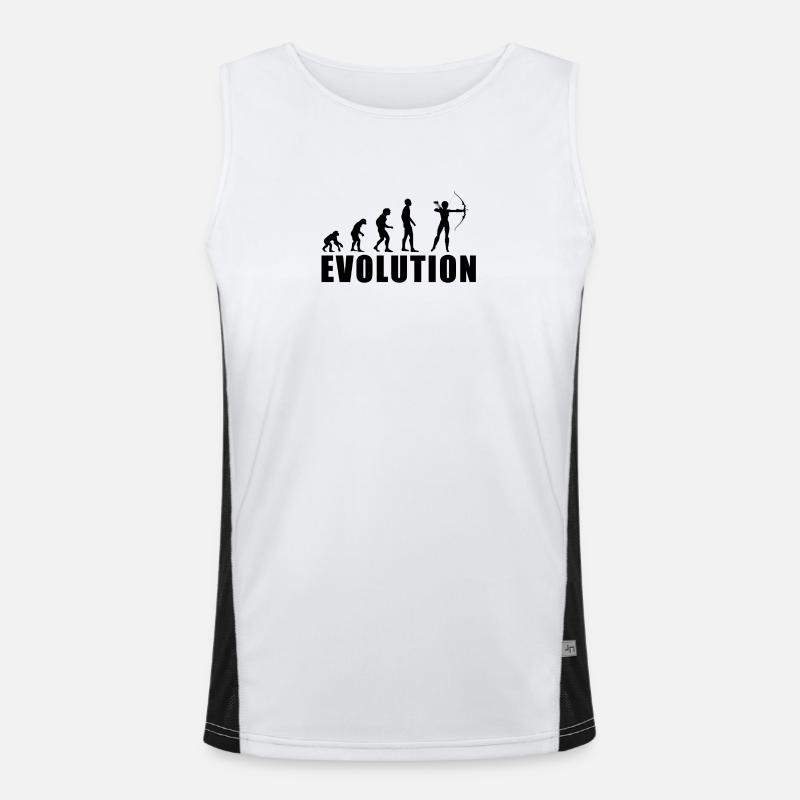 EVOLUTION ARCHERY Gift - Men's Functional Contrast Tank Top  - white/black
