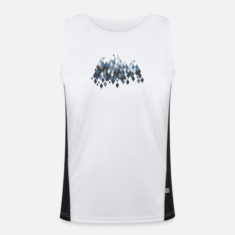 Berge Funktionelles Kontrast-Tank Top für Männer 