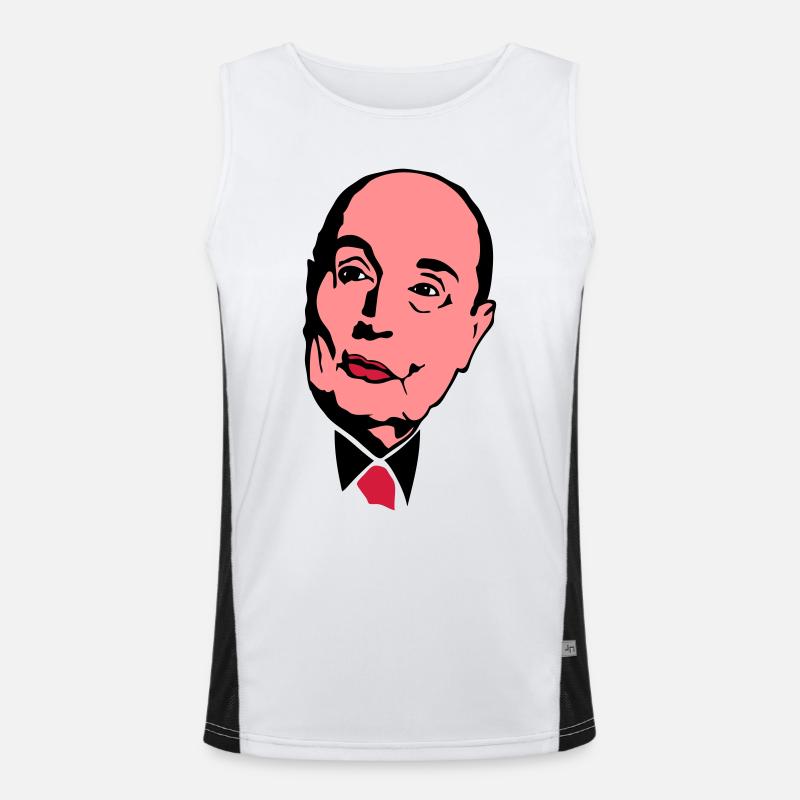 Francois Mitterrand Führer Funktionelles Kontrast-Tank Top für Männer 