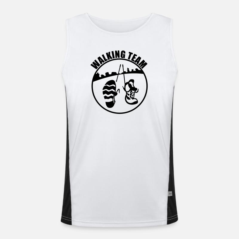 walking team Men's Functional Contrast Tank Top 