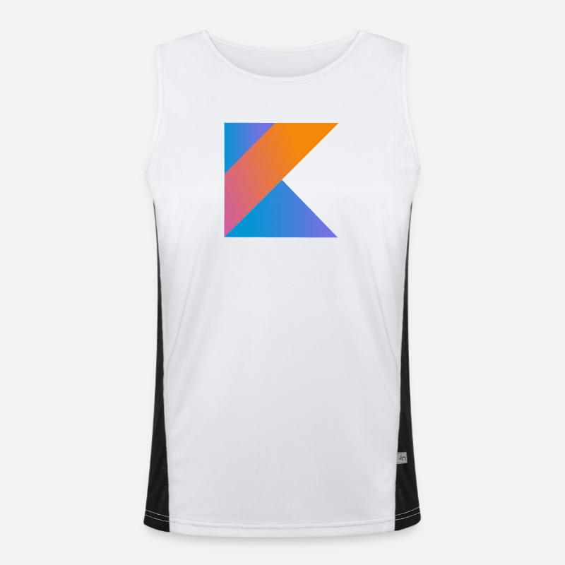 programmer nerd computer source new K sign pc c Men's Functional Contrast Tank Top 