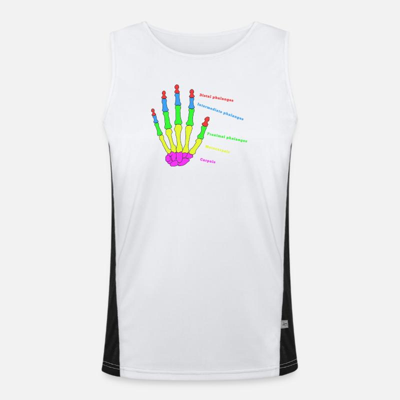 mains os anatomie humain évolution Physio Débardeur respirant contrasté Homme 