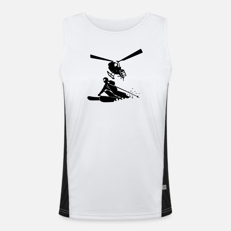 Heliskiing Funktionelles Kontrast-Tank Top für Männer 
