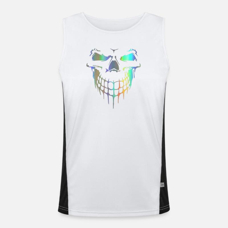 Totenkopf Funktionelles Kontrast-Tank Top für Männer 