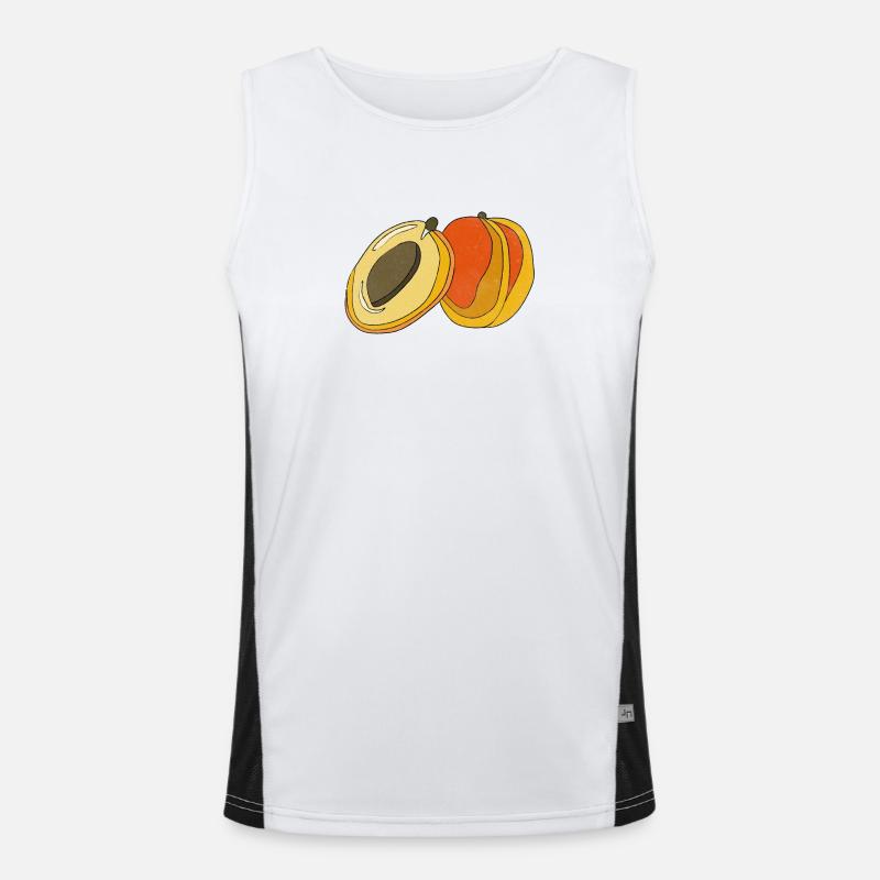 Peach Apricot Summer Fruit Fun Gift Men's Functional Contrast Tank Top 