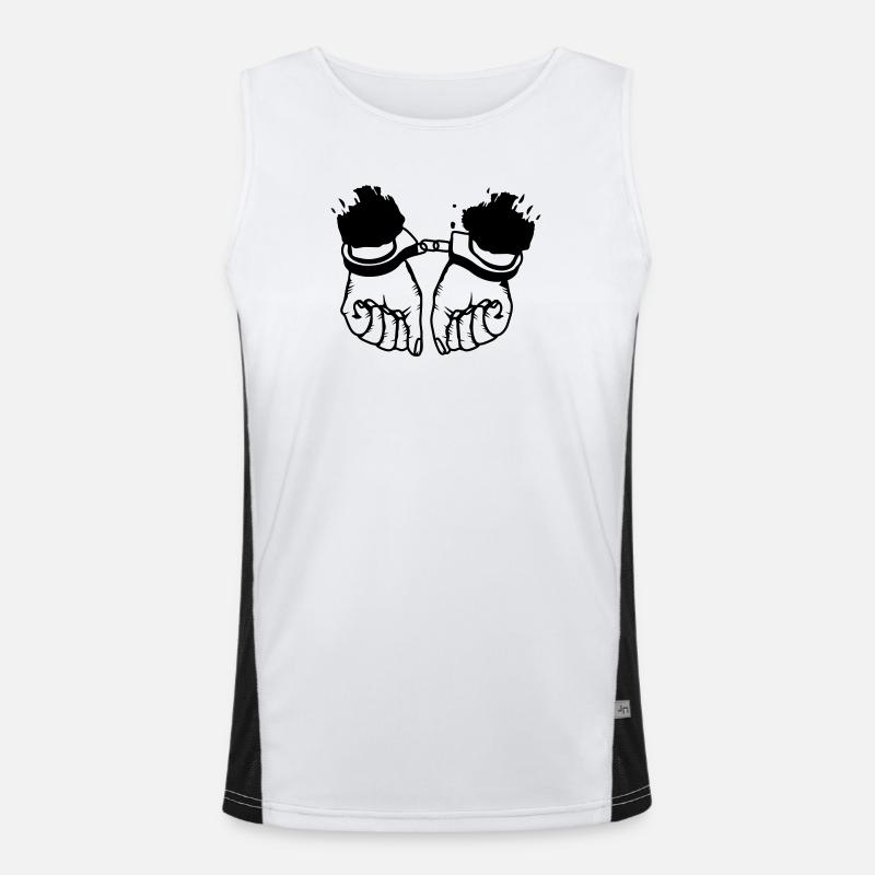 Hands and handcuffs Men's Functional Contrast Tank Top 