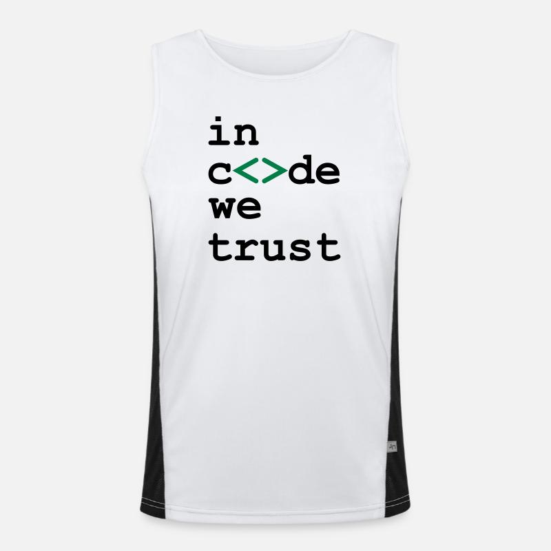 [ In code we trust ] Débardeur respirant contrasté Homme 