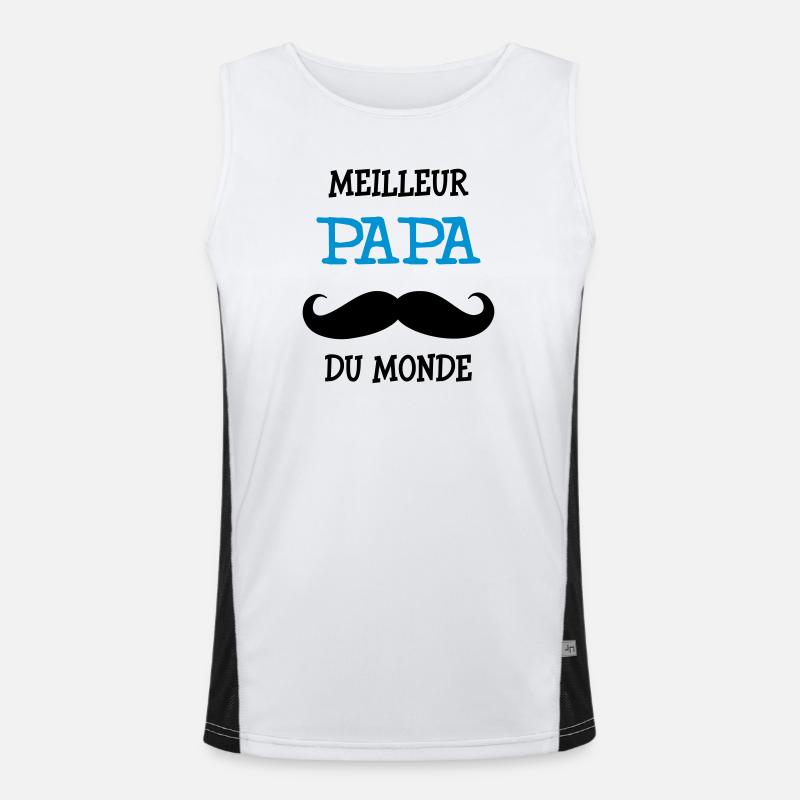 Bester Papa der Welt Funktionelles Kontrast-Tank Top für Männer 
